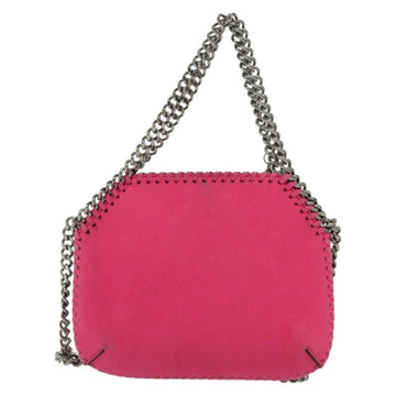 Stella MacCartney Chain Farabella Mini Bag Suede Pink Silver Auth BA5028 - 0