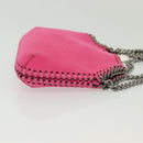 Stella MacCartney Chain Farabella Mini Bag Suede Pink Silver Auth BA5028-3