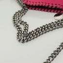 Stella MacCartney Chain Farabella Mini Bag Suede Pink Silver Auth BA5028-7
