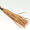 Jimmy Choo Studs Shoulder Bag Leather Beige Gold Auth BA5032-14