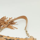 Jimmy Choo Studs Shoulder Bag Leather Beige Gold Auth BA5032-8