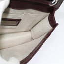 Jimmy Choo Hand Bag Leather Bordeaux Silver Auth BA5034-20