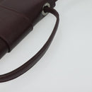 Jimmy Choo Hand Bag Leather Bordeaux Silver Auth BA5034-7