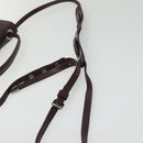 Jimmy Choo Hand Bag Leather Bordeaux Silver Auth BA5034-9