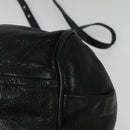 Chloe Etel Hand Bag Leather 2way Black Gold Auth BA5035-13