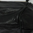 Chloe Etel Hand Bag Leather 2way Black Gold Auth BA5035-15