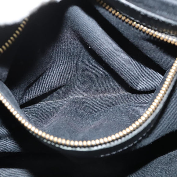 Chloe Etel Hand Bag Leather 2way Black Gold Auth BA5035