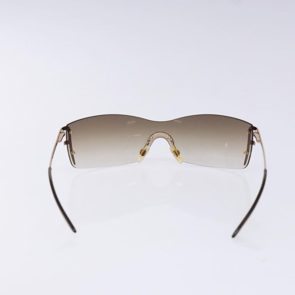 FENDI Sunglasses Plastic Brown Auth BA5038