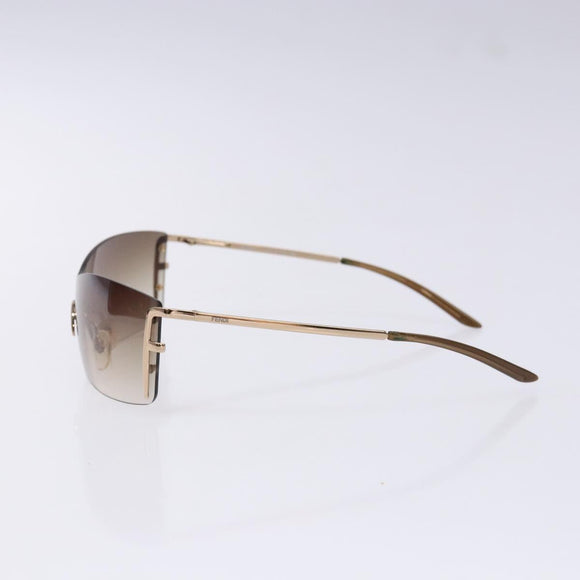 FENDI Sunglasses Plastic Brown Auth BA5038