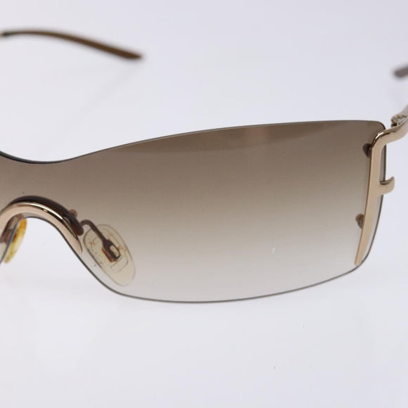 FENDI Sunglasses Plastic Brown Auth BA5038