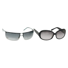 GUCCI Celine Sunglasses Plastic 2Set Black Green Auth BA5039