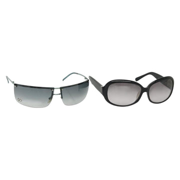 GUCCI Celine Sunglasses Plastic 2Set Black Green Auth BA5039