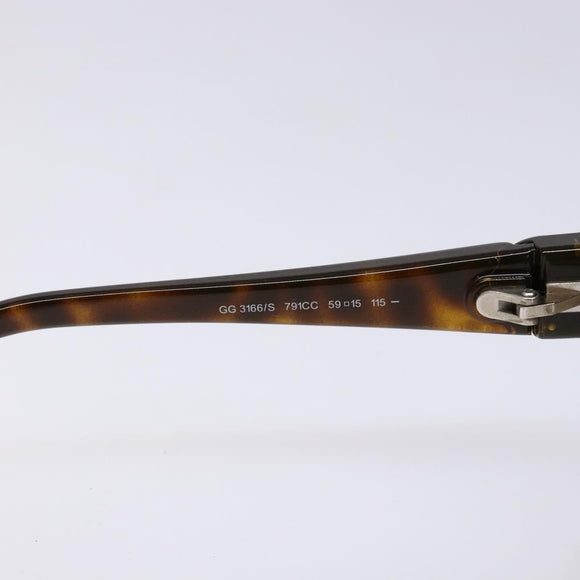 GUCCI Sunglasses Plastic Brown Auth BA5040