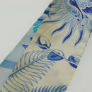 HERMES Twilly Scarf ""Mythiques Phoenix"" Silk Blue Auth BA5050-4