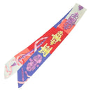 HERMES Twilly Scarf ""Ferronnerie"" Silk Blue Auth BA5051-1