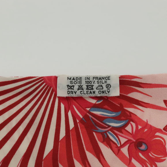 HERMES Twilly Scarf ""Mythiques Phoenix"" Silk Red Auth BA5052