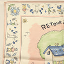 HERMES Carre 40 Scarf ""RETOUR A LA TERRE"" Silk Pink Auth BA5053-2