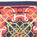 HERMES Carre 90 Scarf ""EPERON D'OR"" Silk Navy Auth BA5055-3