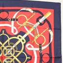 HERMES Carre 90 Scarf ""EPERON D'OR"" Silk Navy Auth BA5055-4