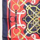 HERMES Carre 90 Scarf ""EPERON D'OR"" Silk Navy Auth BA5055-5