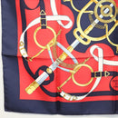 HERMES Carre 90 Scarf ""EPERON D'OR"" Silk Navy Auth BA5055-8