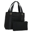 BVLGARI Logo Mania Tote Bag Canvas Black Silver Auth BA5057-1