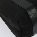 BVLGARI Logo Mania Tote Bag Canvas Black Silver Auth BA5057-10