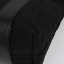 BVLGARI Logo Mania Tote Bag Canvas Black Silver Auth BA5057-11