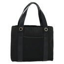 BVLGARI Logo Mania Tote Bag Canvas Black Silver Auth BA5057-2