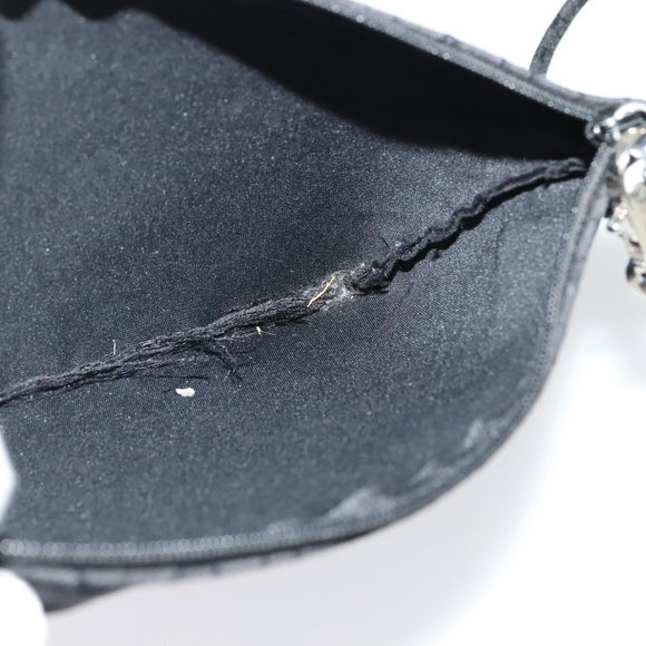 BVLGARI Logo Mania Tote Bag Canvas Black Silver Auth BA5057