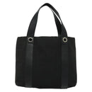 BVLGARI Logo Mania Tote Bag Canvas Black Silver Auth BA5057-3