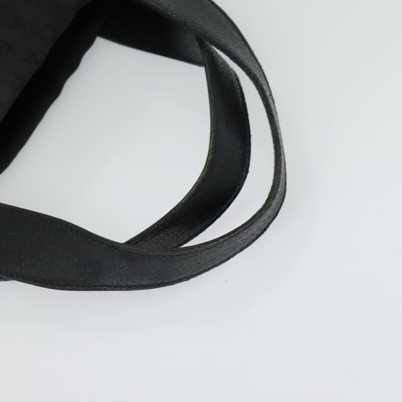 BVLGARI Logo Mania Tote Bag Canvas Black Silver Auth BA5057