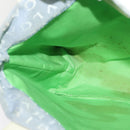 BVLGARI Logo Mania Tote Bag Canvas Light Blue Silver Auth BA5058-18