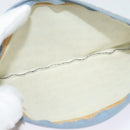 BVLGARI Logo Mania Tote Bag Canvas Light Blue Silver Auth BA5058-23