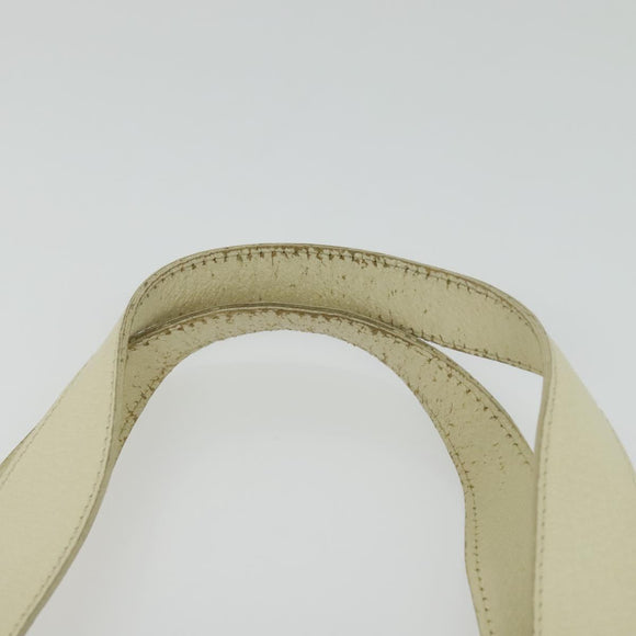 BVLGARI Logo Mania Tote Bag Canvas Light Blue Silver Auth BA5058