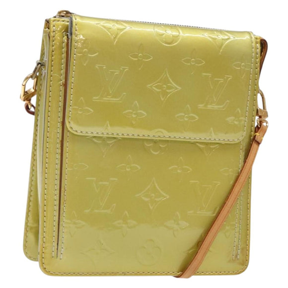 LOUIS VUITTON Monogram Vernis Motto Accessory Pouch Gris M91030 LV Auth BA5061