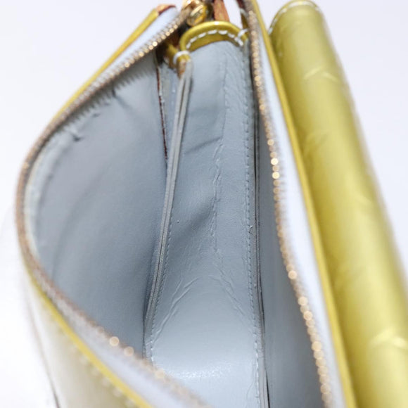 LOUIS VUITTON Monogram Vernis Motto Accessory Pouch Gris M91030 LV Auth BA5061