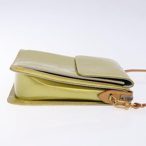 LOUIS VUITTON Monogram Vernis Motto Accessory Pouch Gris M91030 LV Auth BA5061