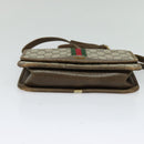 GUCCI GG Supreme Web Sherry Line Shoulder Bag PVC Beige Green Red Auth BA507-10