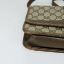 GUCCI GG Supreme Web Sherry Line Shoulder Bag PVC Beige Green Red Auth BA507-11