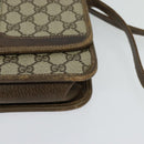 GUCCI GG Supreme Web Sherry Line Shoulder Bag PVC Beige Green Red Auth BA507-12