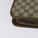 GUCCI GG Supreme Web Sherry Line Shoulder Bag PVC Beige Green Red Auth BA507-13