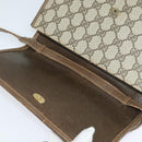 GUCCI GG Supreme Web Sherry Line Shoulder Bag PVC Beige Green Red Auth BA507-16