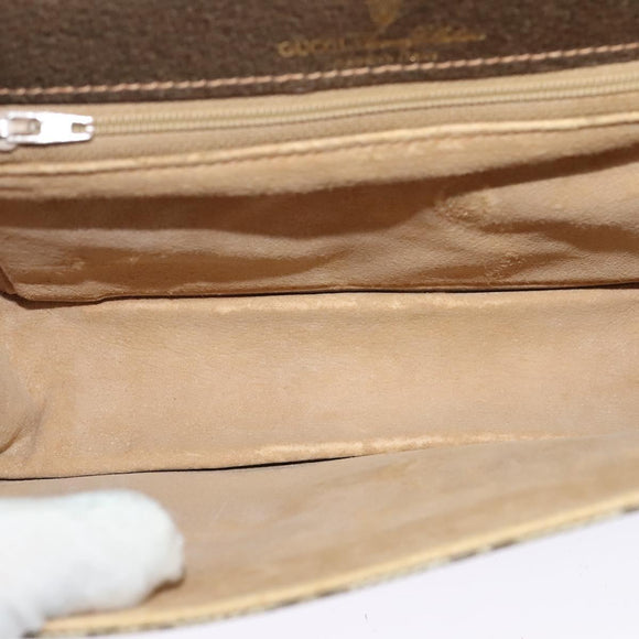 GUCCI GG Supreme Web Sherry Line Shoulder Bag PVC Beige Green Red Auth BA507