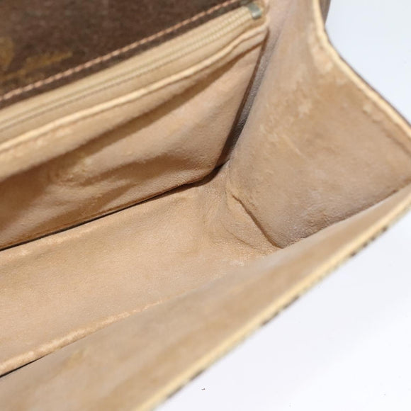 GUCCI GG Supreme Web Sherry Line Shoulder Bag PVC Beige Green Red Auth BA507