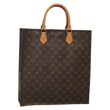 LOUIS VUITTON Monogram Sac Plat Hand Bag M51140 LV Auth BA5073
