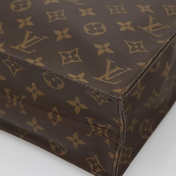 LOUIS VUITTON Monogram Sac Plat Hand Bag M51140 LV Auth BA5073