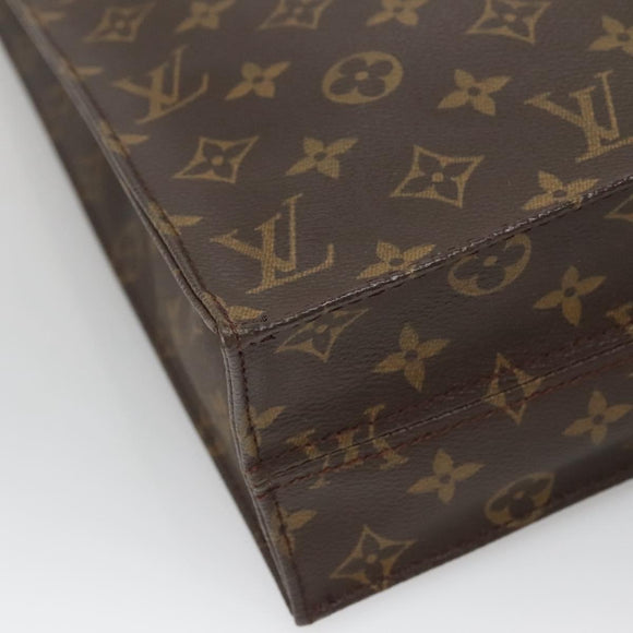 LOUIS VUITTON Monogram Sac Plat Hand Bag M51140 LV Auth BA5073