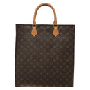 LOUIS VUITTON Monogram Sac Plat Hand Bag M51140 LV Auth BA5073-13