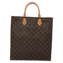 LOUIS VUITTON Monogram Sac Plat Hand Bag M51140 LV Auth BA5073-2